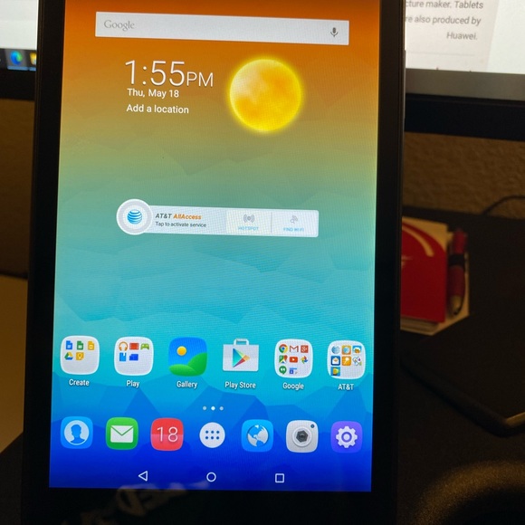 AT&T Trek HD 9020A 16GB 4G LTE + Wi-Fi Black Android Tablet - Picture 3 of 4